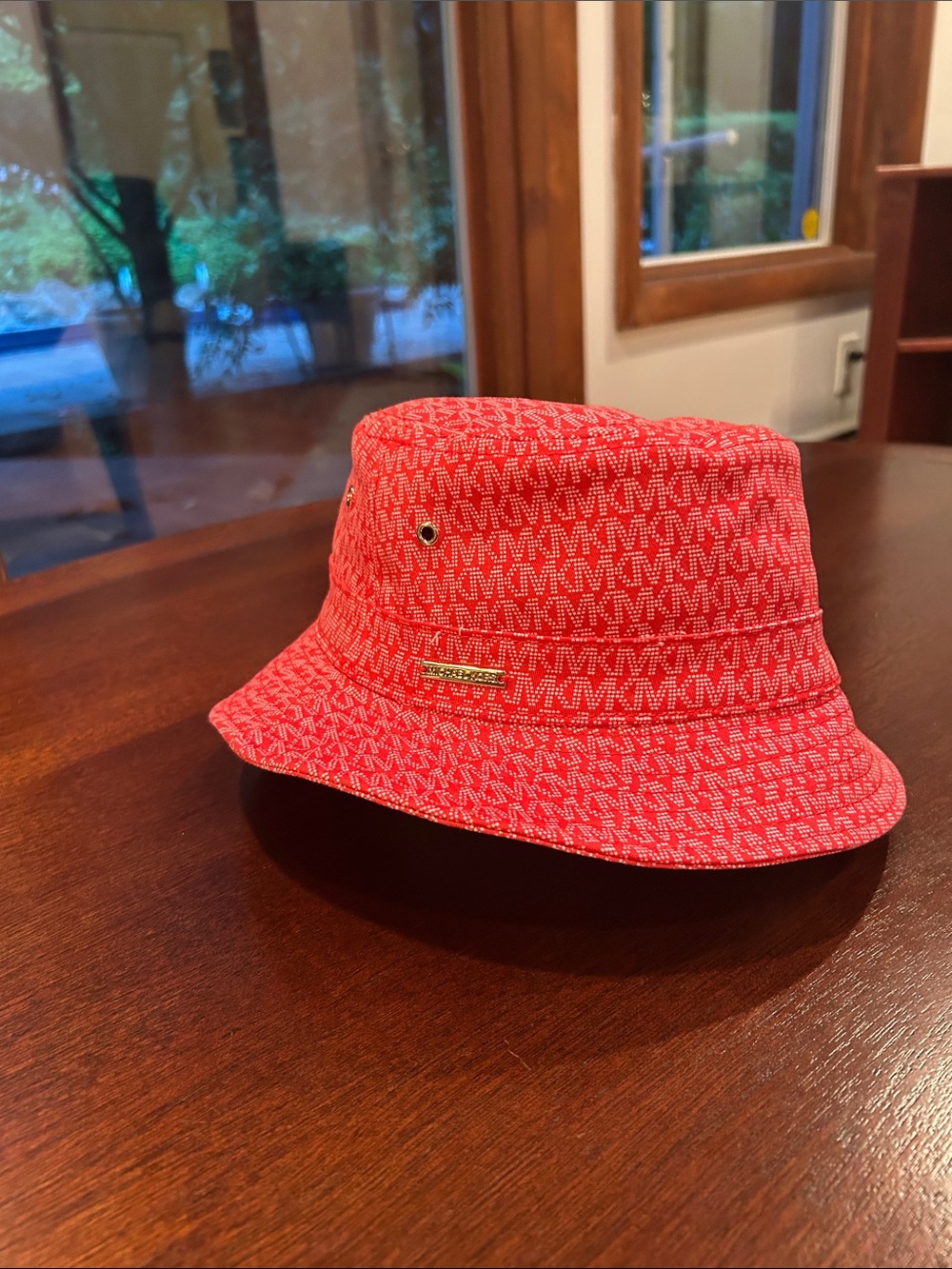 Michael Kors Coral Monogram Bucket Hat